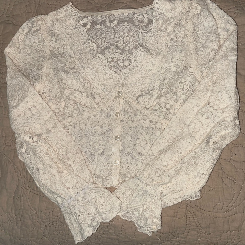 Floral Embroidered long sleeve Blouse